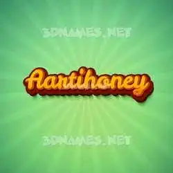 aartihoney in Green Rays style - 3D name wallpaper