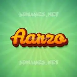 aarzo in Green Rays style - 3D name wallpaper