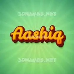 aashiq in Green Rays style - 3D name wallpaper