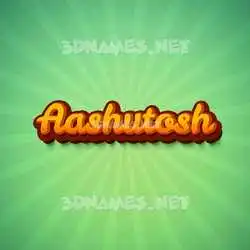 aashutosh in Green Rays style - 3D name wallpaper