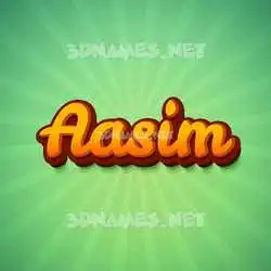 aasim in Green Rays style - 3D name wallpaper
