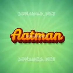 aatman in Green Rays style - 3D name wallpaper