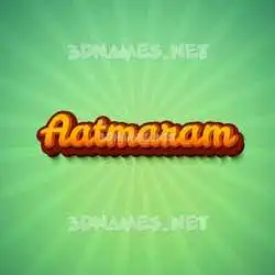 aatmaram in Green Rays style - 3D name wallpaper