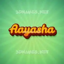 aayasha in Green Rays style - 3D name wallpaper
