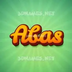abas in Green Rays style - 3D name wallpaper