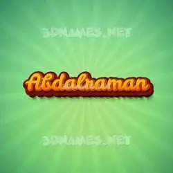 abdalraman in Green Rays style - 3D name wallpaper