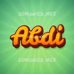 abdi in Green Rays style - 3D name wallpaper