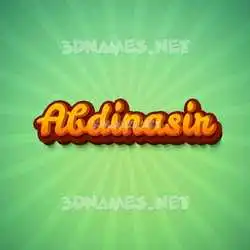 abdinasir in Green Rays style - 3D name wallpaper