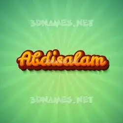 abdisalam in Green Rays style - 3D name wallpaper