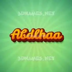 abdlhaa in Green Rays style - 3D name wallpaper