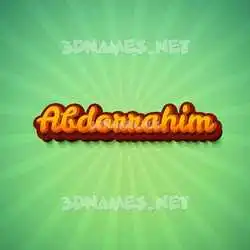 abdorrahim in Green Rays style - 3D name wallpaper