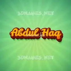 abdul haq in Green Rays style - 3D name wallpaper