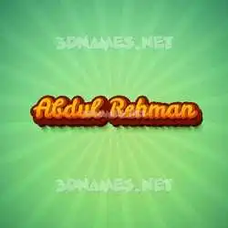abdul rehman in Green Rays style - 3D name wallpaper