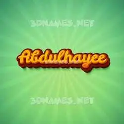 abdulhayee in Green Rays style - 3D name wallpaper