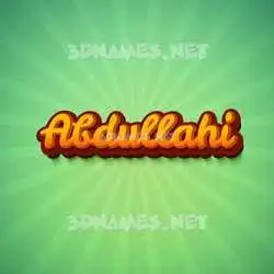 abdullahi in Green Rays style - 3D name wallpaper