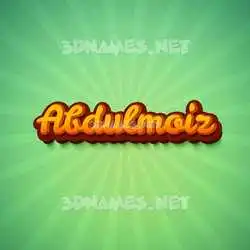 abdulmoiz in Green Rays style - 3D name wallpaper