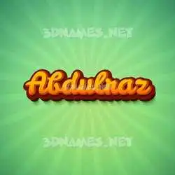abdulraz in Green Rays style - 3D name wallpaper