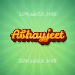 abhayjeet in Green Rays style - 3D name wallpaper