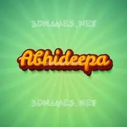 abhideepa in Green Rays style - 3D name wallpaper