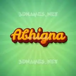 abhigna in Green Rays style - 3D name wallpaper