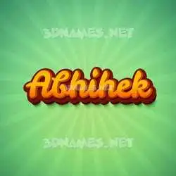 abhihek in Green Rays style - 3D name wallpaper