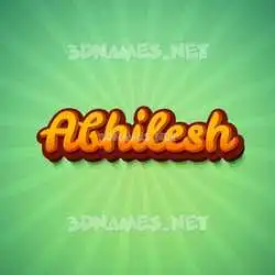 abhilesh in Green Rays style - 3D name wallpaper