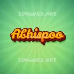 abhispoo in Green Rays style - 3D name wallpaper