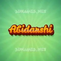 abidarshi in Green Rays style - 3D name wallpaper
