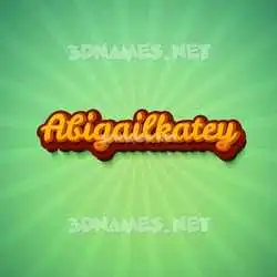 abigailkatey in Green Rays style - 3D name wallpaper