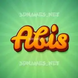 abis in Green Rays style - 3D name wallpaper