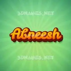 abneesh in Green Rays style - 3D name wallpaper