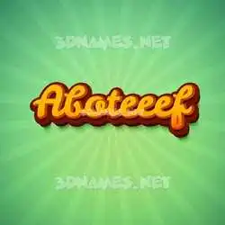 aboteeef in Green Rays style - 3D name wallpaper