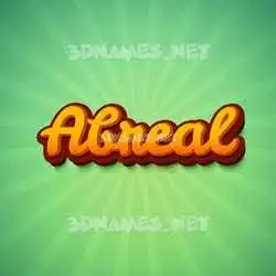 abreal in Green Rays style - 3D name wallpaper