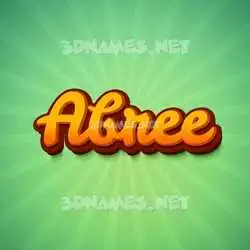 abree in Green Rays style - 3D name wallpaper