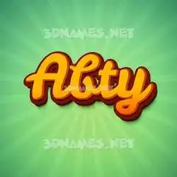 abty in Green Rays style - 3D name wallpaper
