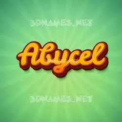 abycel in Green Rays style - 3D name wallpaper