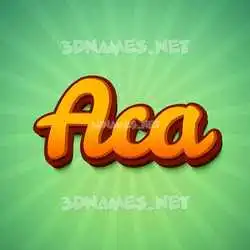 aca in Green Rays style - 3D name wallpaper