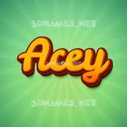 acey in Green Rays style - 3D name wallpaper