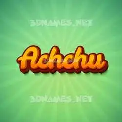 achchu in Green Rays style - 3D name wallpaper