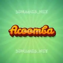 acoomba in Green Rays style - 3D name wallpaper