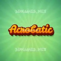 acrobatic in Green Rays style - 3D name wallpaper