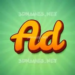 ad in Green Rays style - 3D name wallpaper