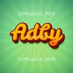 adby in Green Rays style - 3D name wallpaper