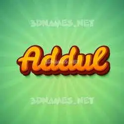 addul in Green Rays style - 3D name wallpaper