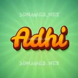 adhi in Green Rays style - 3D name wallpaper