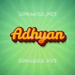 adhyan in Green Rays style - 3D name wallpaper