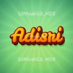 adisri in Green Rays style - 3D name wallpaper