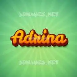 adrina in Green Rays style - 3D name wallpaper