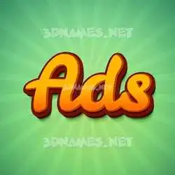 ads in Green Rays style - 3D name wallpaper