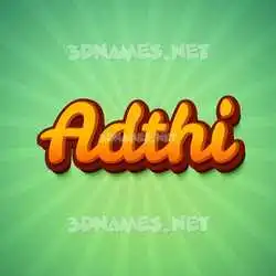 adthi in Green Rays style - 3D name wallpaper